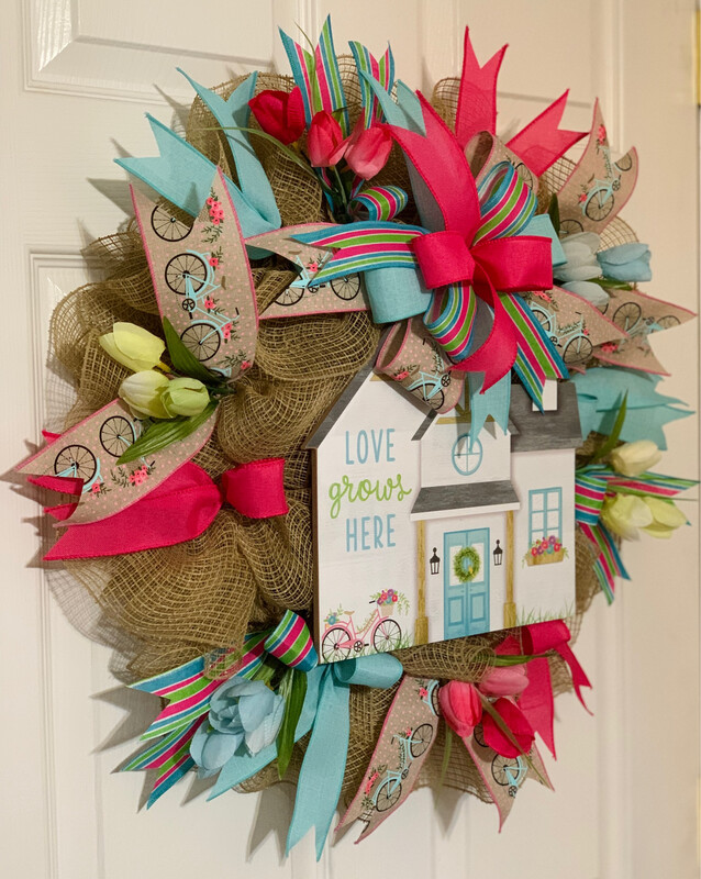 Love Grows Here Wreath