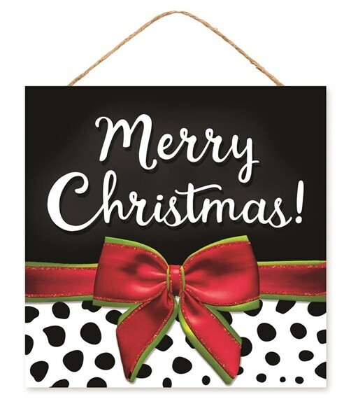 Cheetah Print Merry Christmas Sign