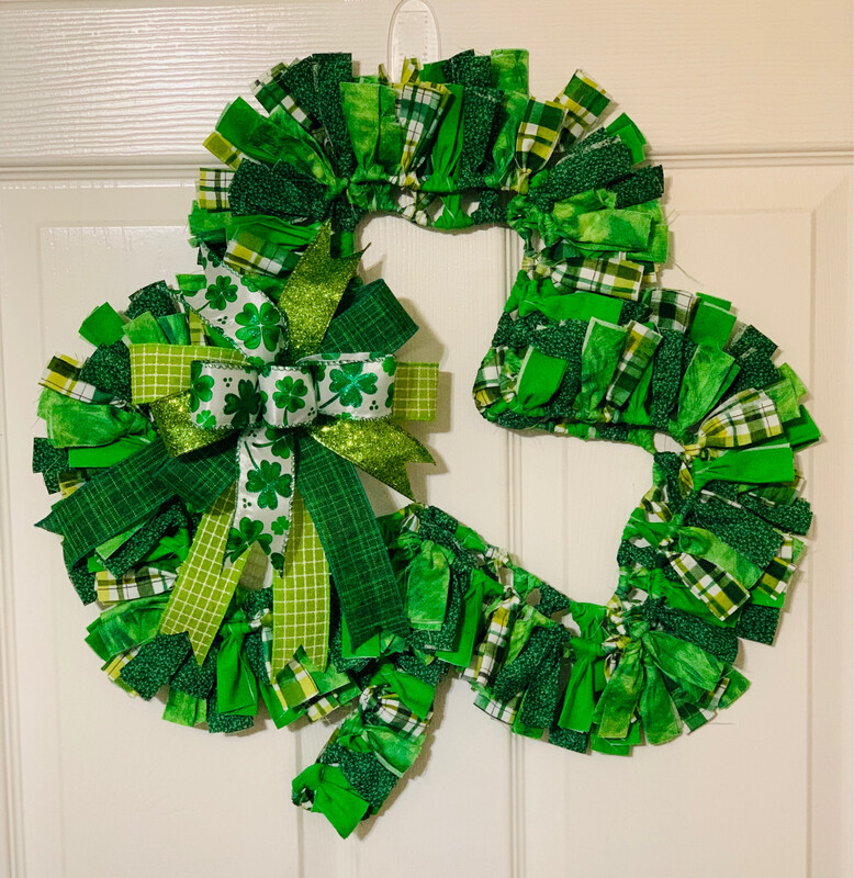 Shamrock Rag Wreath
