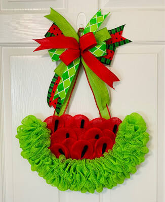 Watermelon Door Hanger Wreath