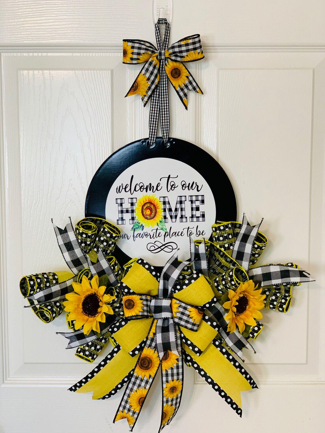 Welcome to Our Home Rail Wreath