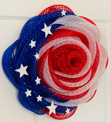 Patriotic Rose Wreath
