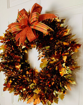 Fall Tinsel Wreath