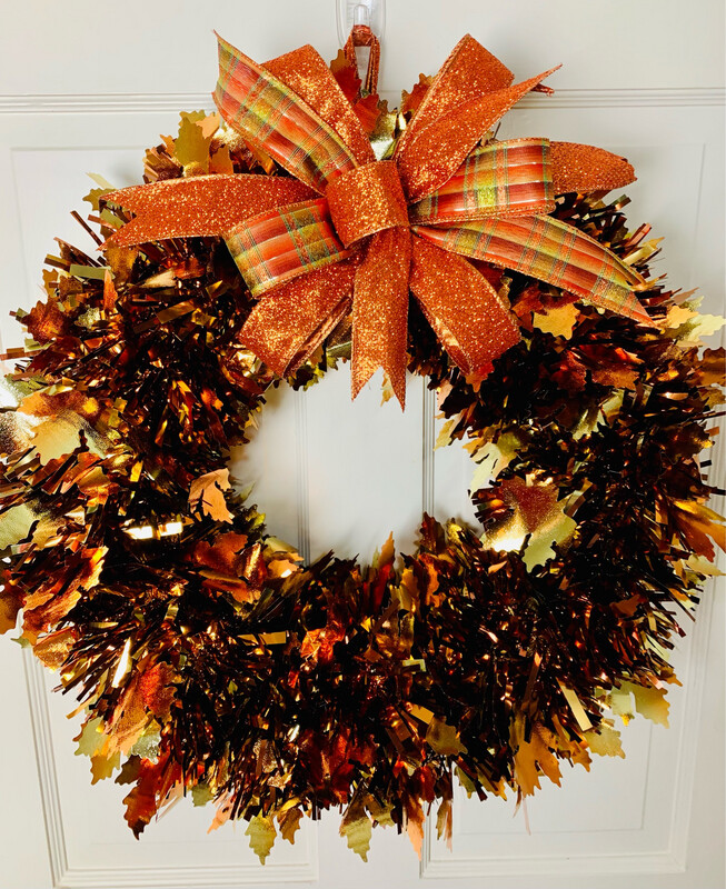 Fall Tinsel Wreath