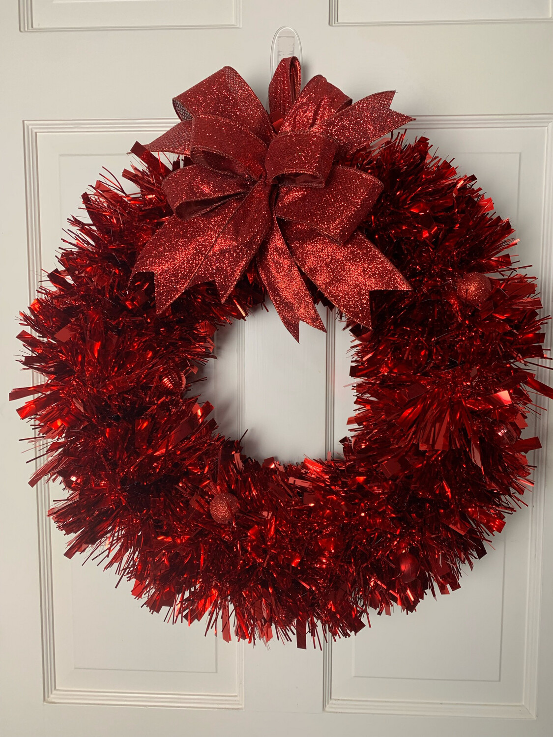 Red Tinsel Wreath