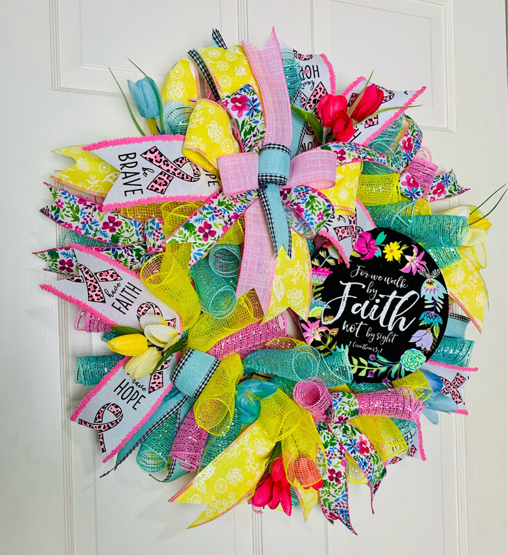 Walk By Faith Inspirational Wreath