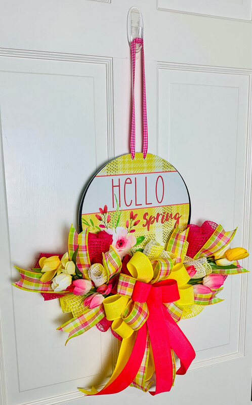 Hello Spring Rail Wreath