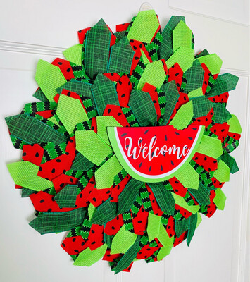 Watermelon Ribbon Wreath