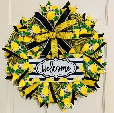 Welcome Lemon Wreath