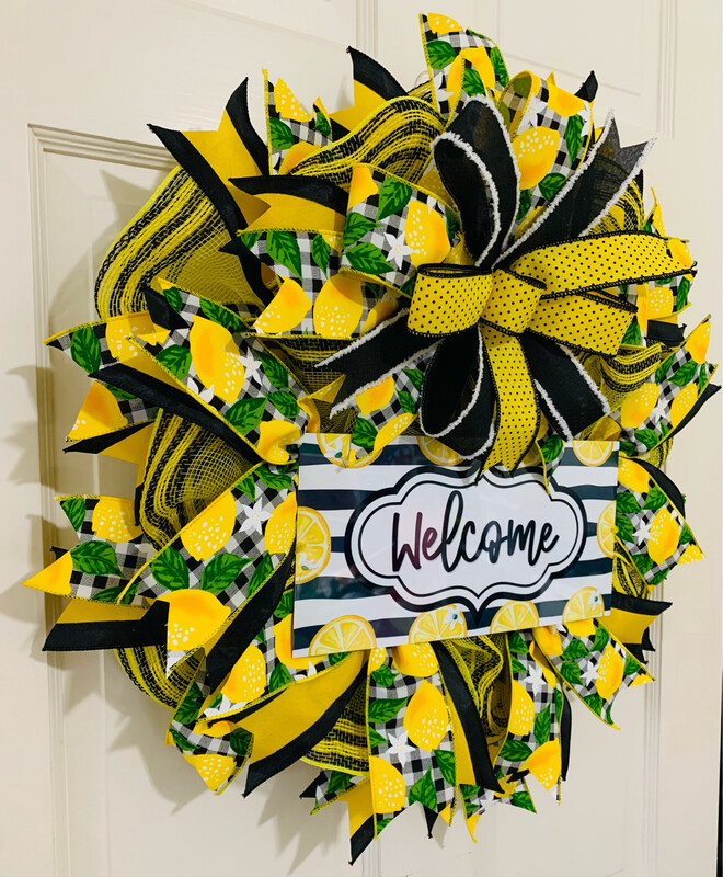 Welcome Lemon Wreath