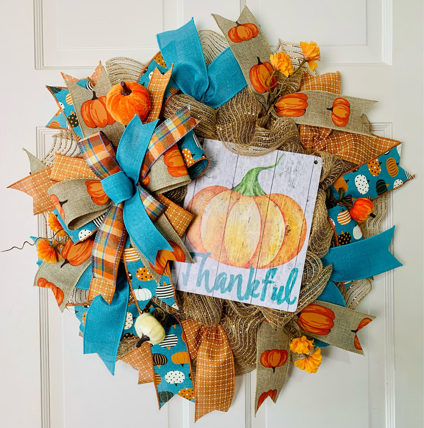 Thankful Pumpkin Wreath