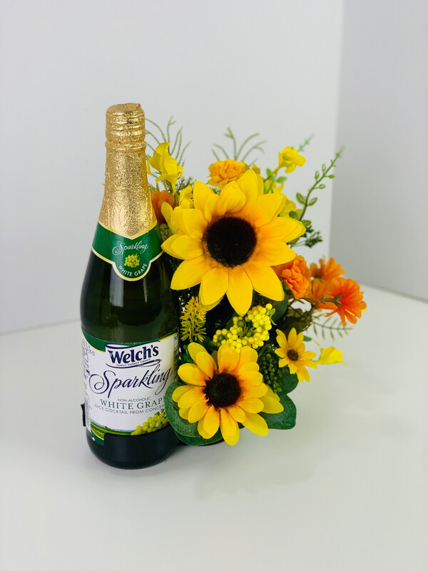 Sunflower Bottle Bouquet