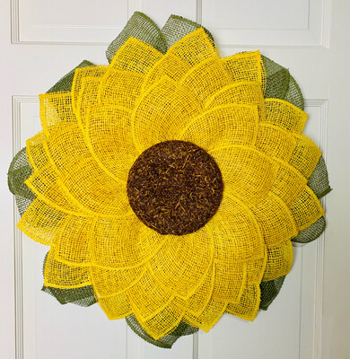 Yellow Daisy Petal Sunflower Flower Wreath