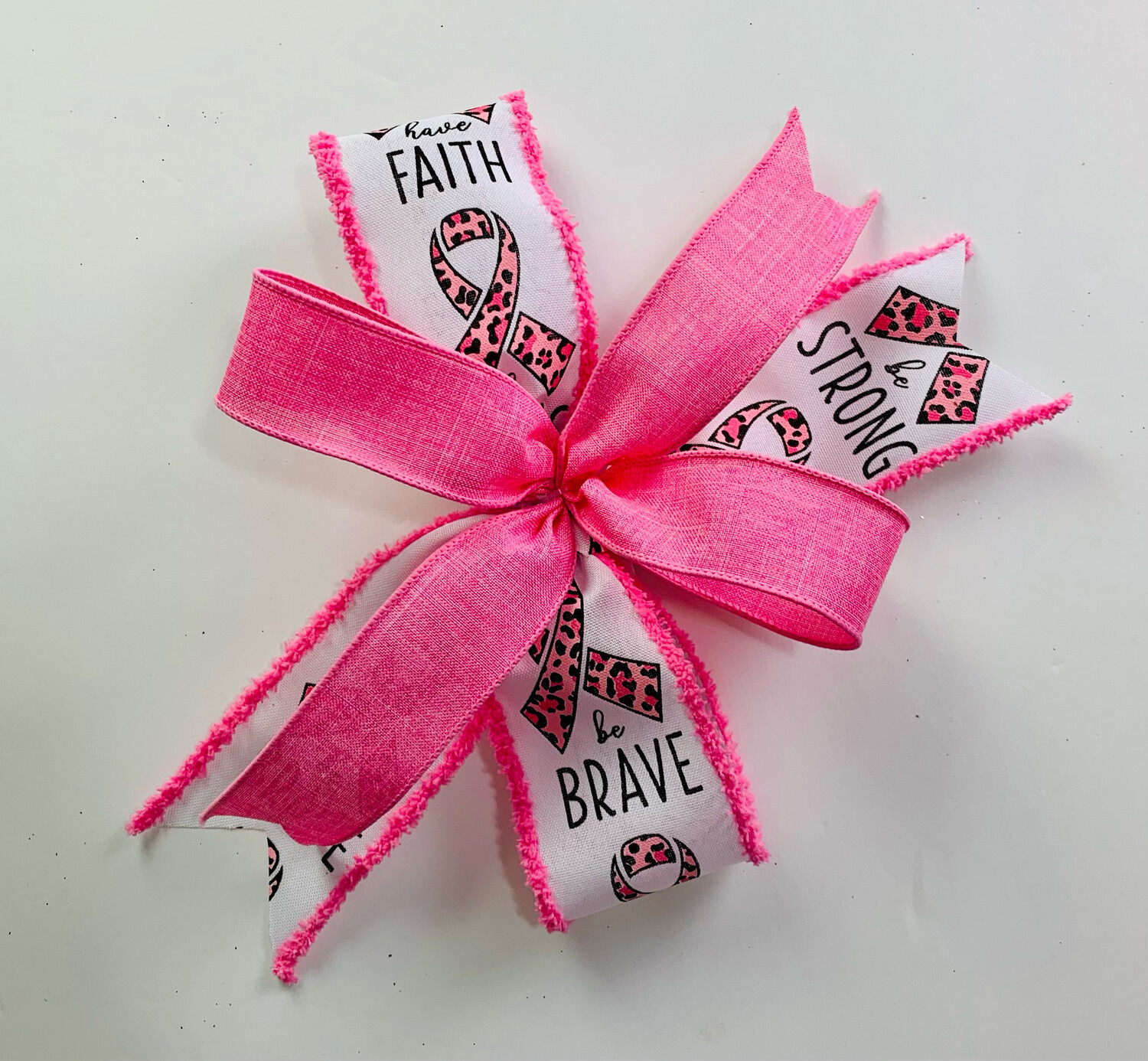 Breast Cancer Awareness Bow, Size: Small