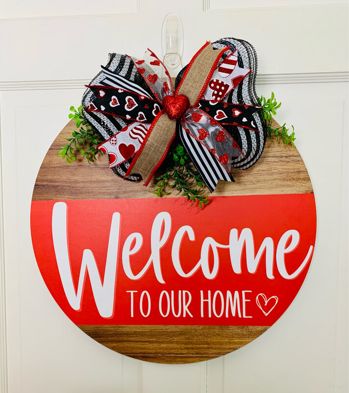 Hearts Welcome Door Hanger