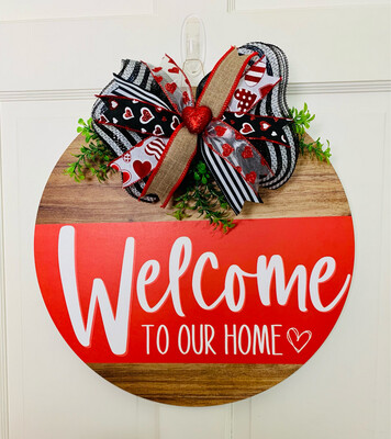 Hearts Welcome Door Hanger