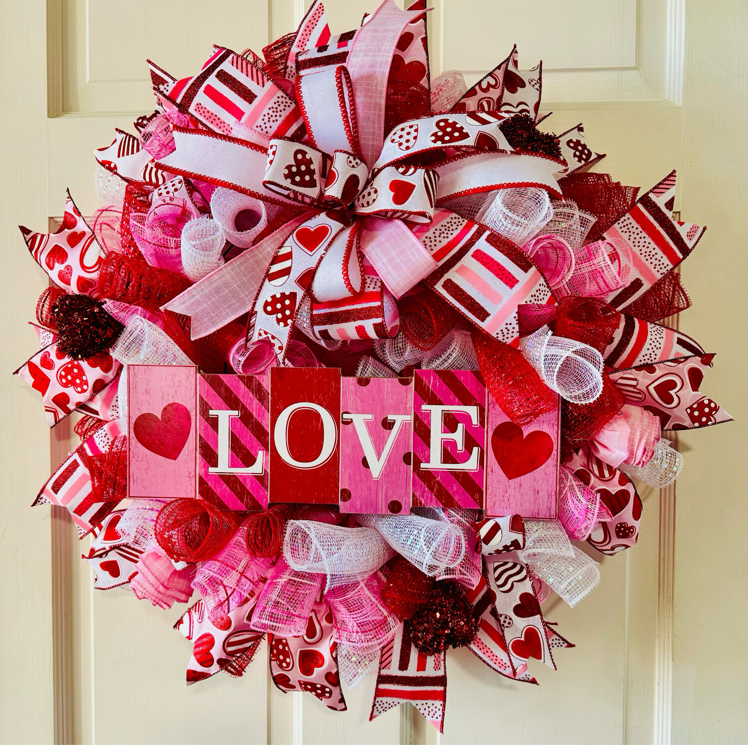 Love Blocks Valentine's Day Wreath