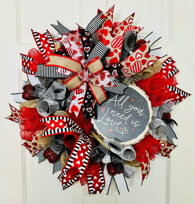 All You Need Is Love Valentine’s Day Wreath