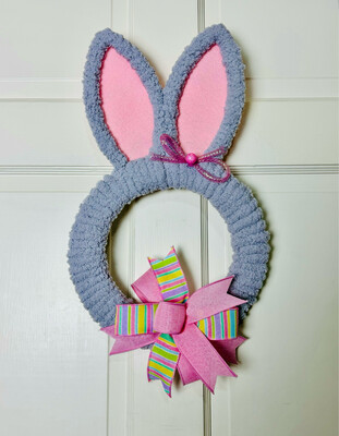 Easter Bunny Head Wreath