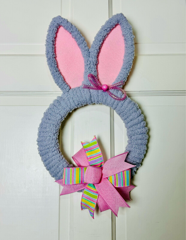 Easter Bunny Head Wreath