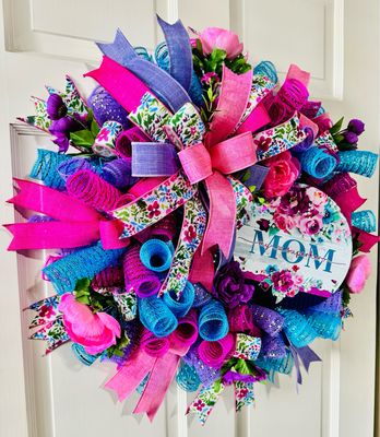 Mom My Superhero Wreath
