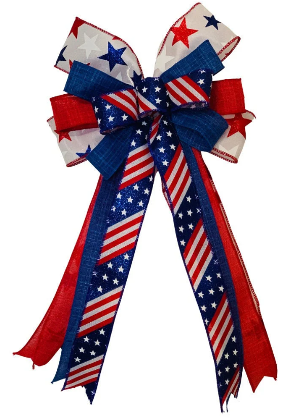 Red White Blue Patriotic Bow