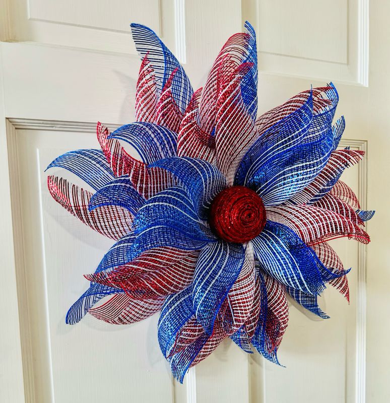 Patriotic Flower Wreath