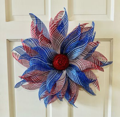 Patriotic Flower Wreath