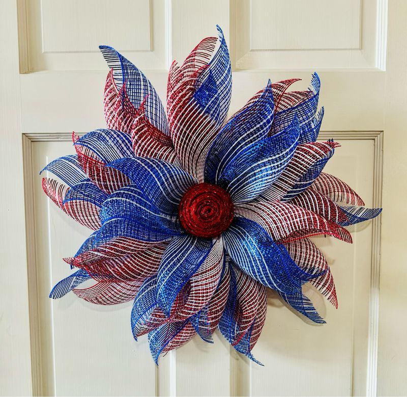 Patriotic Flower Wreath