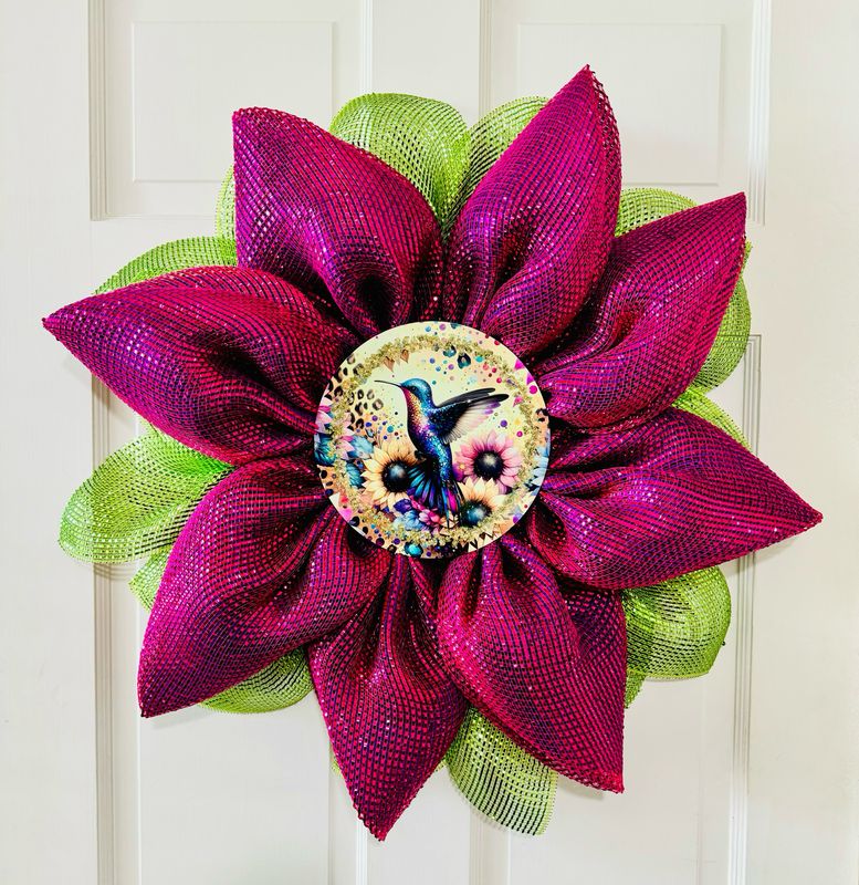 Hummingbird Flower Wreath