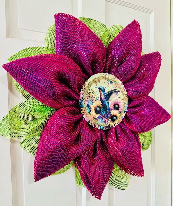 Hummingbird Flower Wreath