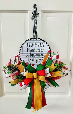 Teachers Plant Seeds Rail Wreath