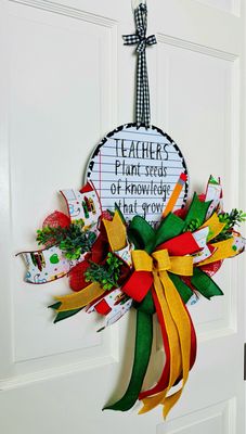 Teachers Plant Seeds Rail Wreath