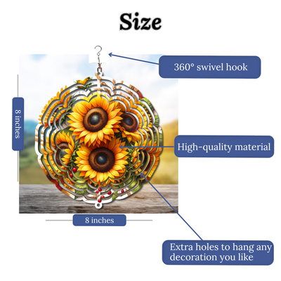 Sunflower Wind Spinner