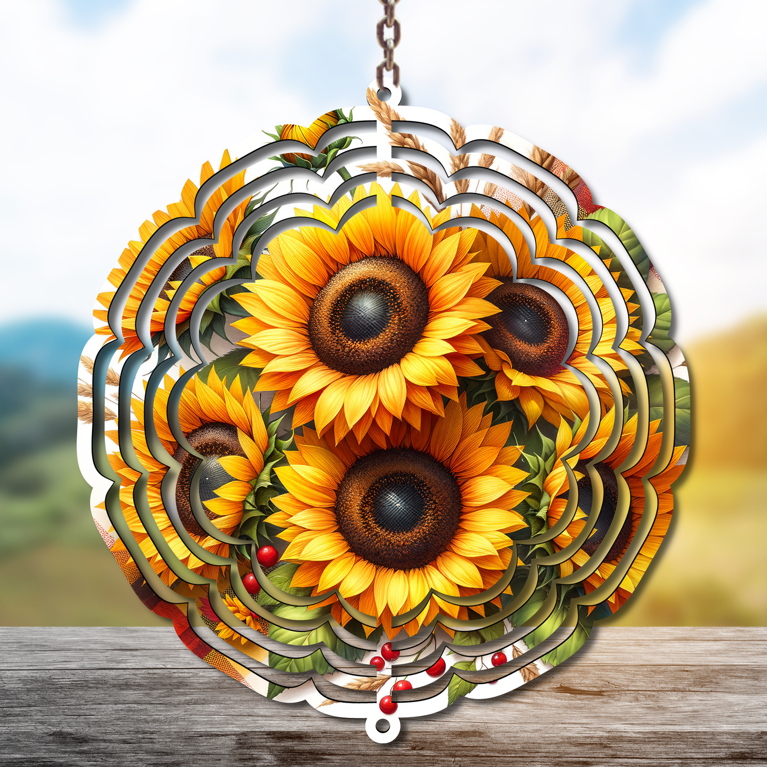 Sunflower Wind Spinner