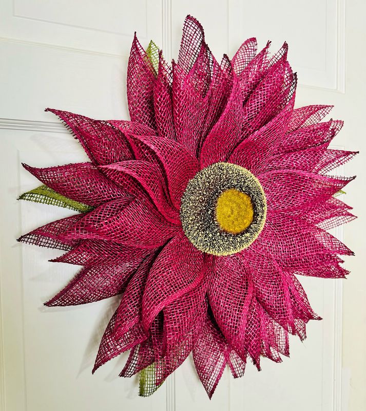 Burgundy Flower Wreath