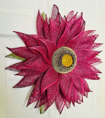 Burgundy Flower Wreath