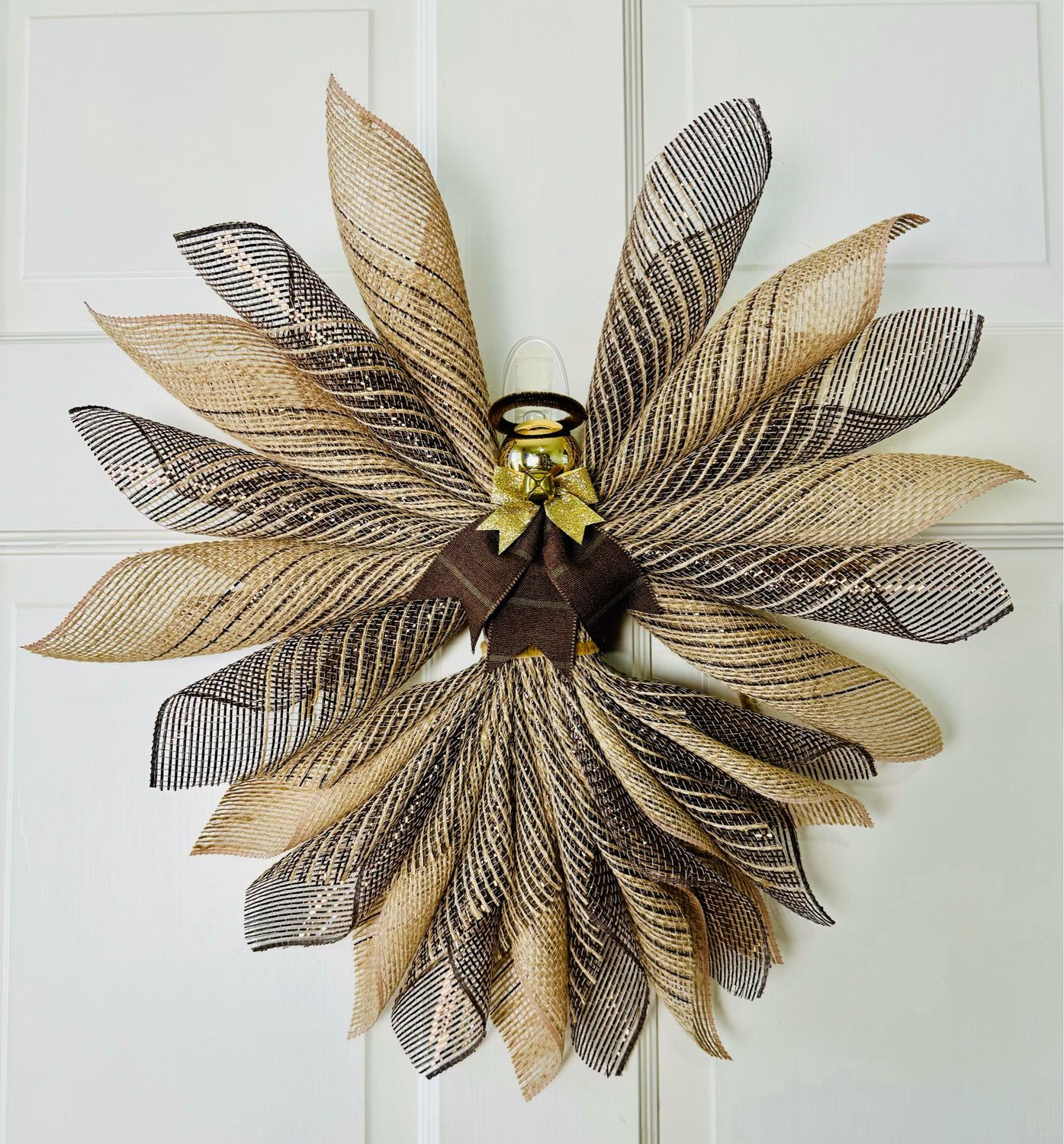Fall Natural &amp; Brown Angel Tree Topper