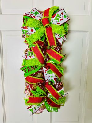 Green Monster Christmas Swag