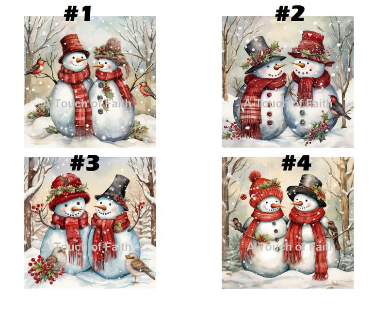 Snowman Ceramic Coaster