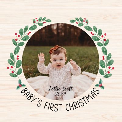 Personalized Baby&#39;s 1st Christmas Ornament