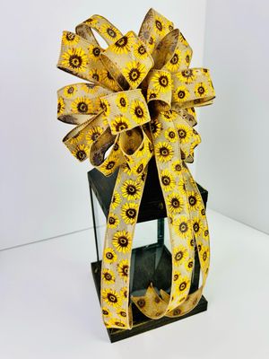 Burlap Sunflower Bow