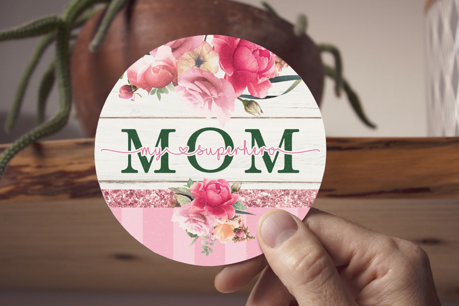 Mom Superhero Coaster