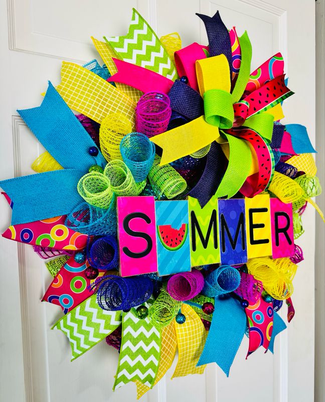 Summer Blocks Wreath