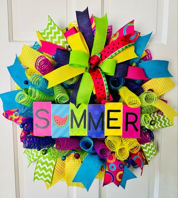 Summer Blocks Wreath