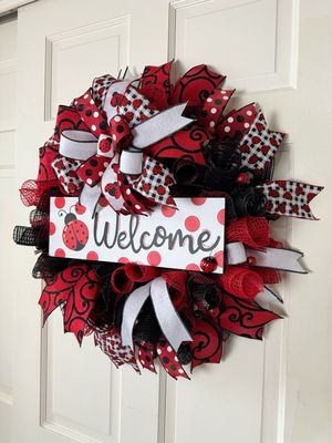 Ladybug Welcome Wreath