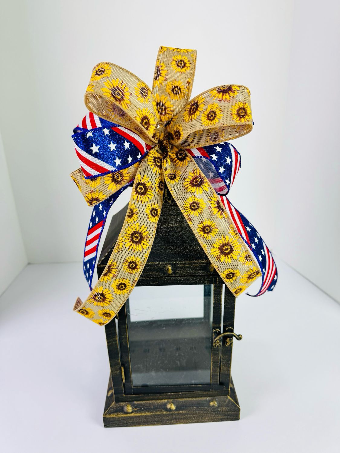 American Flag Sunflower Bow