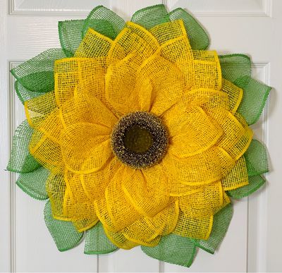 Yellow Sunflower Flower Wreath