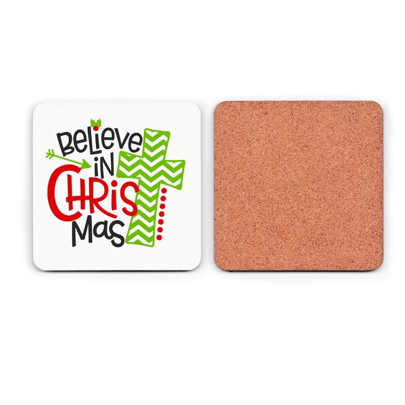 Believe in Christmas Square Coaster