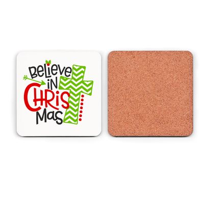 Believe in Christmas Square Coaster